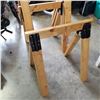 Image 3 : 2 PAIRS OF WOOD SAW HORSES
