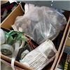 Image 2 : BOX OF SHOP SUPPLOES W/ EXTENSION CORDS AND MASKS
