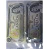 Image 3 : 1973 4 CANADIAN $1 BILLS MINT SEQUENCE LAST YEAR OF $1 BILL