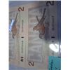 Image 3 : 1986 4 CANADIAN $2 BILLS MINT IN SEQUENCE LAST ISSUE OF CANADIAN $2 BILL
