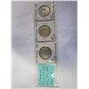 Image 1 : 3 CANADIAN SILVER 50c COINS 1956 1967 1958 .800 SILVER