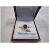 Image 2 : 10KT WHITE GOLD 6MM GENUINE 1CT RUBY SOLITAIRE RING SIZE 6.25 - RETAIL $1200