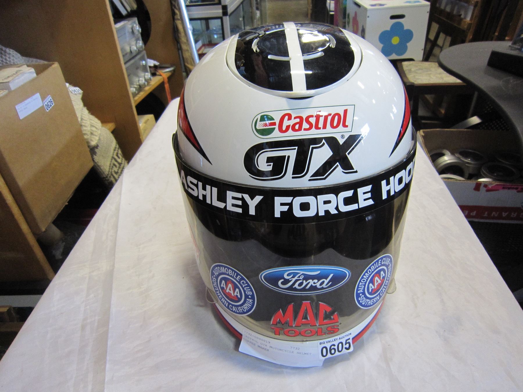 CASTROL GTX MOTORCYCLE HELMET COFFEE MAKER - Big Valley Auction