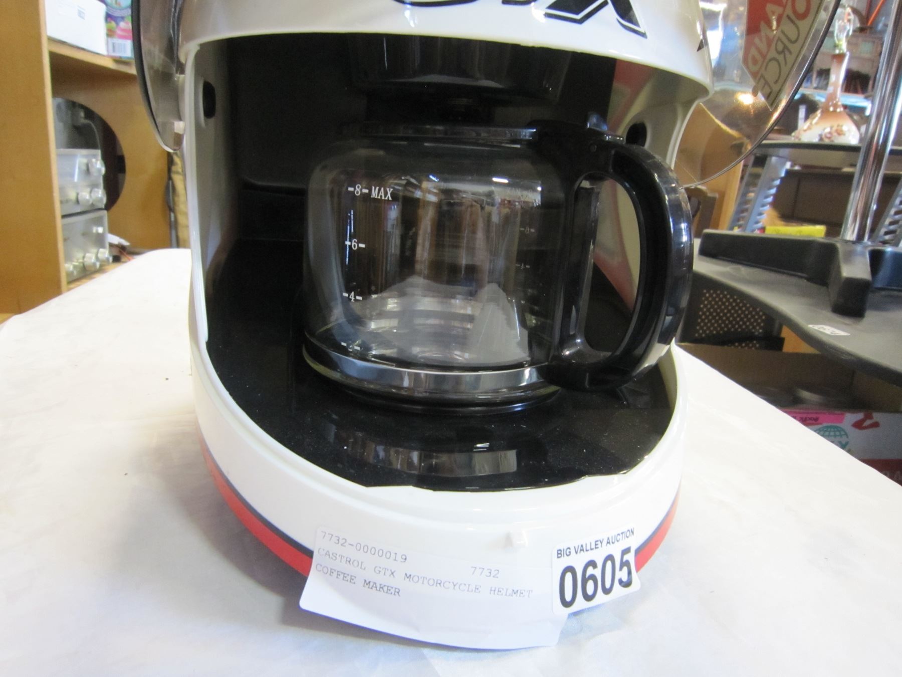 CASTROL GTX MOTORCYCLE HELMET COFFEE MAKER - Big Valley Auction