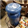 Image 1 : ANTIQUE BLUE MILK CAN PALM DAIRY