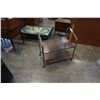 Image 1 : WOOD AND METAL TV STAND ROLLING TRAY