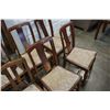 Image 1 : 4 WOODEN DINING CHAIRS W/ TAPESTRY CUSHIONS