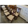 Image 2 : 4 WOODEN DINING CHAIRS W/ TAPESTRY CUSHIONS