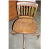 Image 2 : ANTIQUE WOOD OFFICE CHAIR