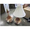 Image 1 : PAIR OF VINTAGE BELL BOTTOM FLOWER LAMPS