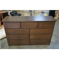 9 DRAWER BROWN DRESSER