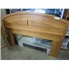 Image 2 : WOOD OAK MIRROR W/ 2 NIGHTSTANDS AND HEADBOAD