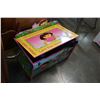 Image 2 : 2 TOY BOXES DORA AND FLOWERED W/ BLACK PLASTIC HORSE