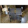 Image 2 : BLACK METAL TV CART ON WHEELS