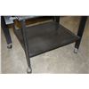 Image 3 : BLACK METAL TV CART ON WHEELS