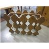 Image 1 : MCM MAGAZINE RACK W/ SHELF AND ANTIQUE WINE RACK