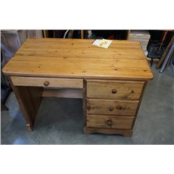 NEW FLOOR MODEL SOLID PINE STUDENTS DESK WITH 3 DRAWERS AND PENCIL DRAWER, DOVETAILED DRAWERS, WOOD 