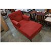 Image 1 : RED UPHOLSTERED CHAISE