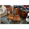 Image 1 : 2 WOOD DINING CHAIRS