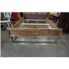 Image 2 : FLOOR MODEL ASHLEY NATURAL WOOD LOOK QUEENSIZE BEDFRAME - AND 1 SINGLE DRAWER NIGHTSTAND RETAIL $199