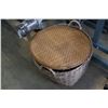 Image 2 : 2 RATTAN BASKETS AND RATTAN SIFTER
