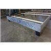 Image 3 : ASHLEY FLOOR MODEL GREY SUEDE FABRIC QUEENSIZE PLATFORM BEDFRAME, RETAIL $799