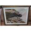 Image 1 : SIGNED SNOW LEOPARDS BG DON BALKE PRINT IN FRAME
