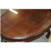 Image 3 : OVAL GLASS TOP CARVED COFFEE TABLE