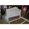 Image 3 : ASHLEY FLOOR MODEL KINGSIZE WHITE CARVED SLEIGH BEDFRAME, RETAIL $3299