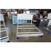 Image 1 : ASHLEY FLOOR MODEL GREY FABRIC QUEENSIZE PLATFORM BEDFRAME, RETAIL $639