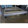Image 2 : ASHLEY FLOOR MODEL GREY FABRIC QUEENSIZE PLATFORM BEDFRAME, RETAIL $639