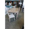 Image 2 : ASHLEY FLOOR MODEL NATURAL WOOD LOOK SOLID DINING TABLE WITH 6 UPHOLSTERED SEAT CHAIRS, RETAIL $2199