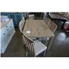 Image 3 : ASHLEY FLOOR MODEL NATURAL WOOD LOOK SOLID DINING TABLE WITH 6 UPHOLSTERED SEAT CHAIRS, RETAIL $2199