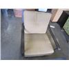 Image 3 : 2 LOW ROCKING METAL PATIO CHAIRS AND METAL PATIO TABLE