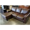 Image 1 : BROWN LEATHER SECTIONAL