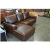 Image 2 : BROWN LEATHER SECTIONAL
