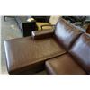Image 4 : BROWN LEATHER SECTIONAL