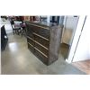 Image 2 : ASHLEY FLOOR MODEL MODERN WOOD CHEST OF DRAWERS WITH GLASS TOP AND CUPBOARD RETAIL $1899