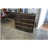 Image 3 : ASHLEY FLOOR MODEL MODERN WOOD CHEST OF DRAWERS WITH GLASS TOP AND CUPBOARD RETAIL $1899