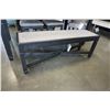 Image 8 : ASHLEY FLOOR MODEL FARMHOUSE DINING TABLE WITH UPOHOLSTERED BENCH, 3 MATCHING SIDE CHAIRS, 6 STORAGE