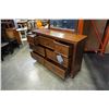 Image 4 : ASHLEY FLOOR MODEL 7 DRAWER DRESSER, WITH MIRROR, MAHOGANY FINISH RETAIL $1299