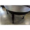 Image 10 : ASHLEY FLOOR MODEL DARK RUSTIC OVAL FARMHOUSE DINING TABLE WITH EXTENSION, 4 MATCHING SIDE CHAIRS, A
