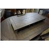 Image 3 : ASHLEY FLOOR MODEL DARK RUSTIC OVAL FARMHOUSE DINING TABLE WITH EXTENSION, 4 MATCHING SIDE CHAIRS, A