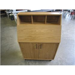 ROLLING OAK DROPFRONT DESK