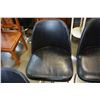 Image 3 : 4 BLACK MID-CENTURY SWIVEL STOOLS
