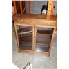 Image 2 : WALNUT GLASS DOOR DISPLAY CABINET