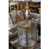 Image 1 : METAL AND GLASS HANGING CHANDALIER