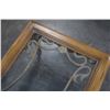 Image 3 : METAL AND WOOD GLASSTOP COFFEE TABLE