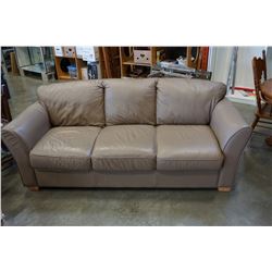 BEIGE LEATHER SOFA