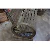 Image 2 : LARGE WOODEN WAGON WHEEL GARDEN BENCH - NEEDS SOME REPAIR